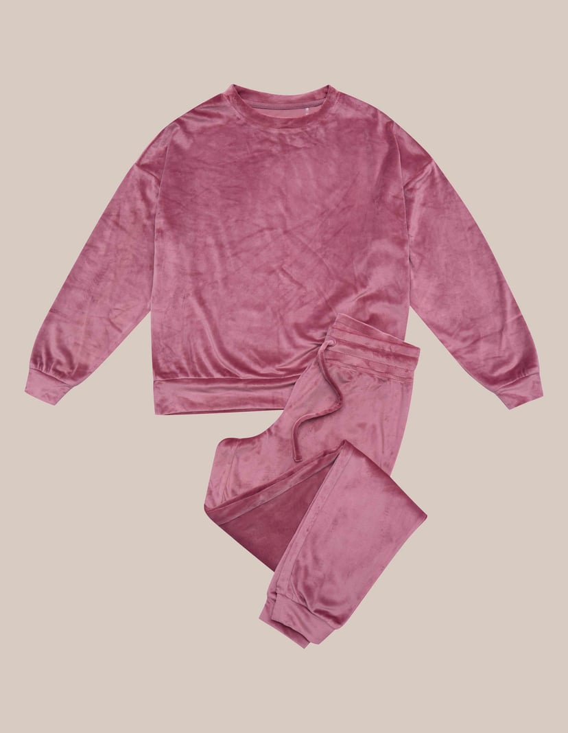 Welurowy dres Fain różowy 7