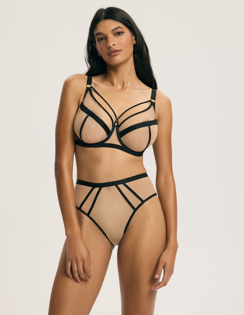 Majtki z wysokim stanem Glam Black 1