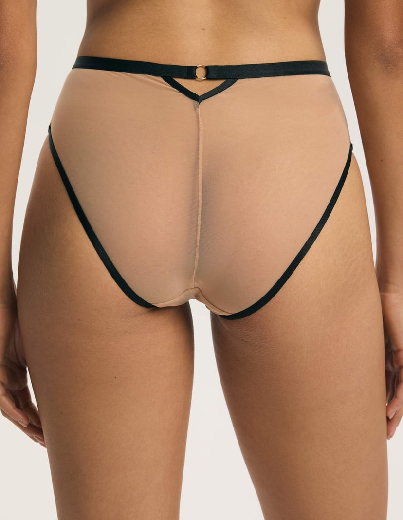 Majtki z wysokim stanem Glam Black 3