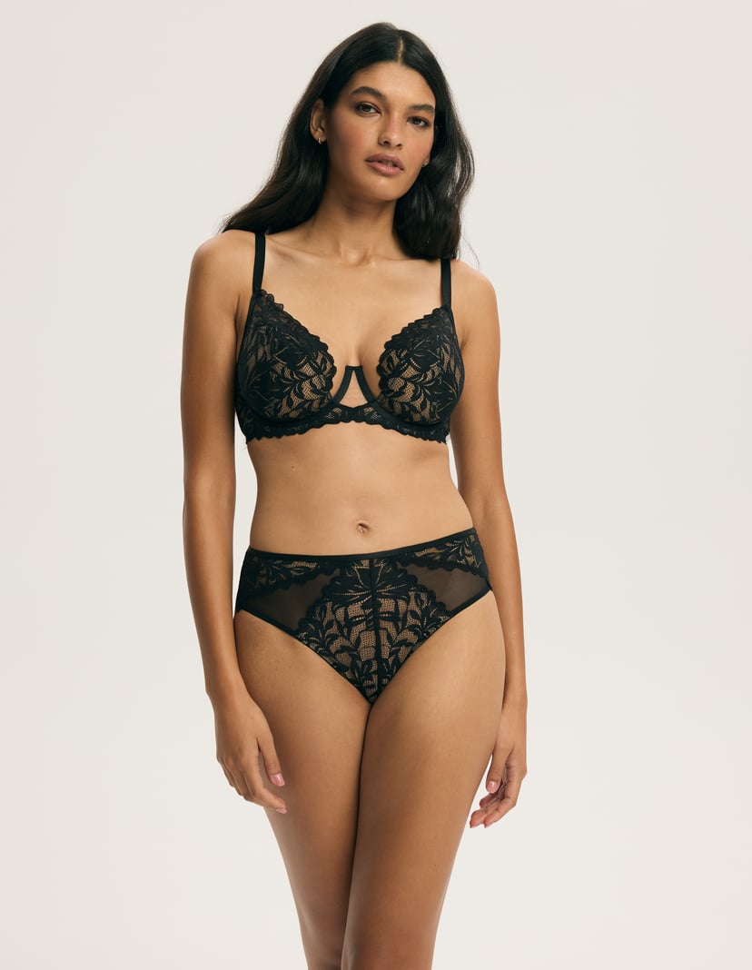 High-waisted panties Gloria Black 1