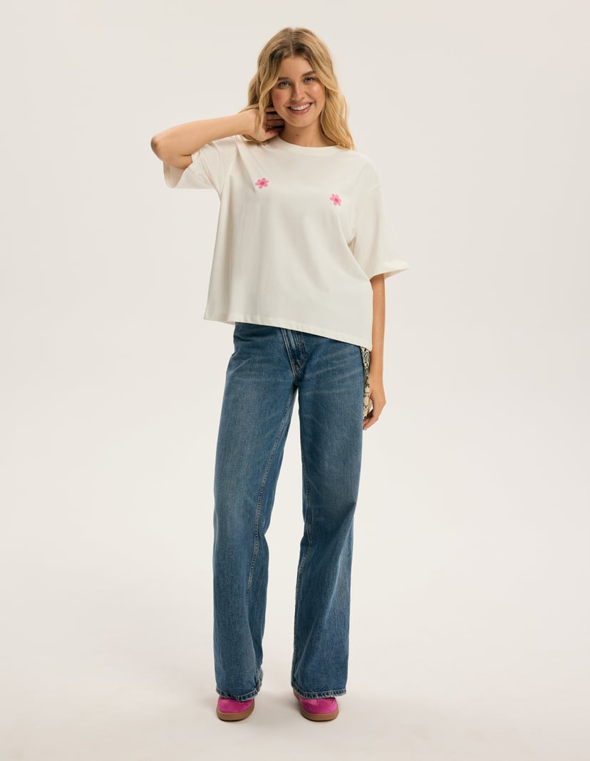 Koszulka Pink Bloom cream 7