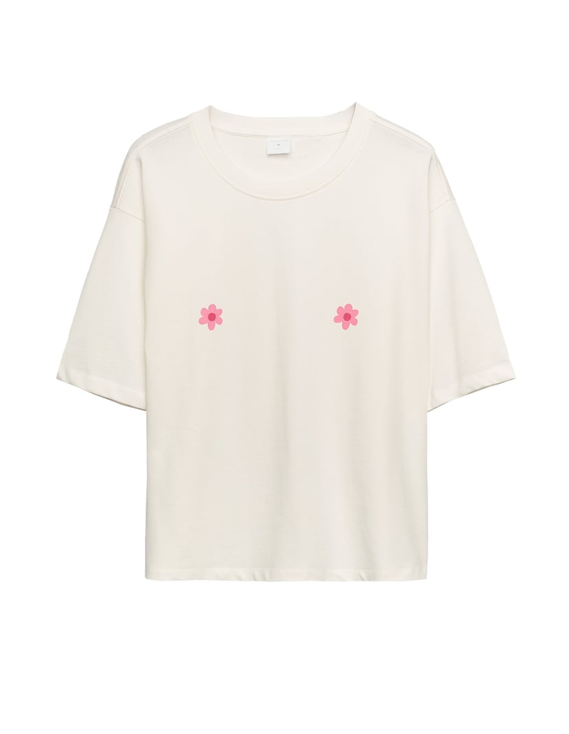 Koszulka Pink Bloom cream 9