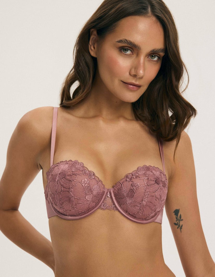 Biustonosz push-up Cindarella różowy 3