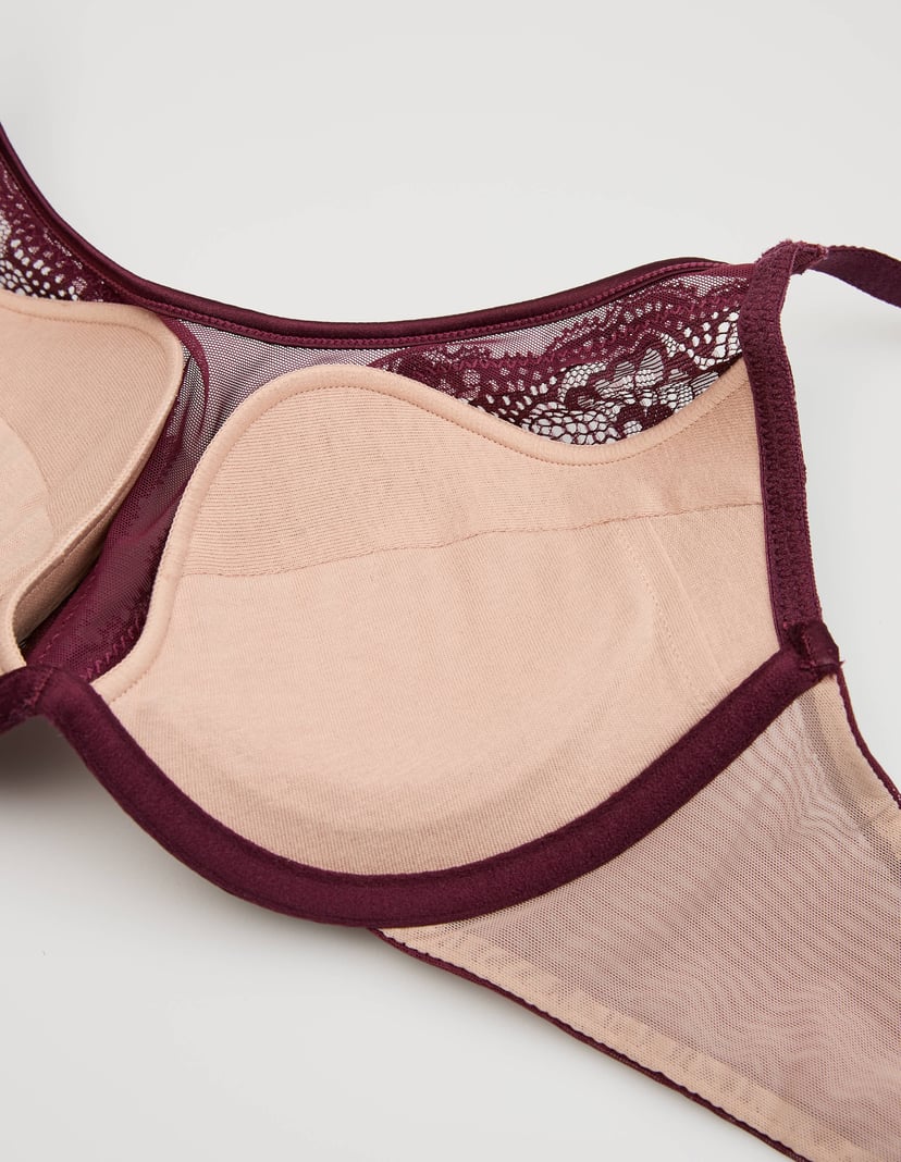 Push-up bra Crown maroon 6