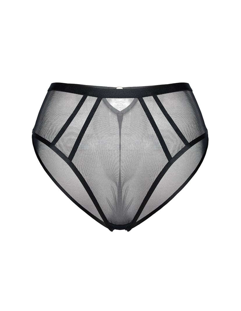 Majtki z wysokim stanem Glam Black 6