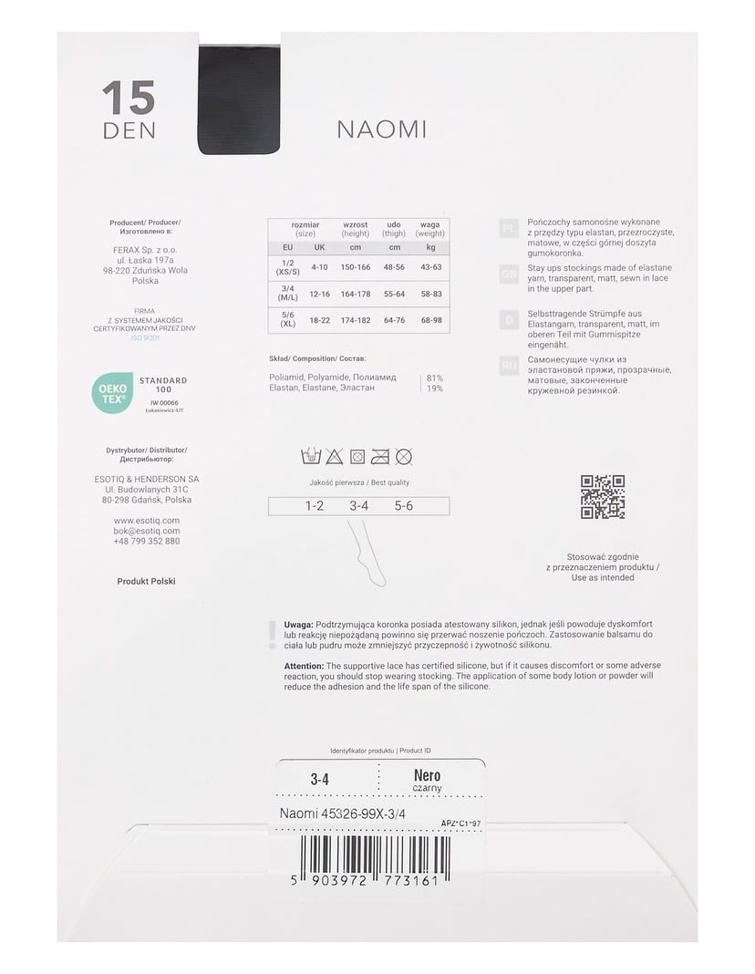 Pończochy Joanna Krupa Naomi 15 DEN Black 3