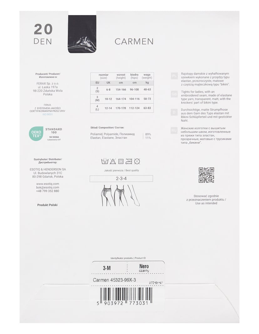 Rajstopy Joanna Krupa Carmen 20 DEN Black 3