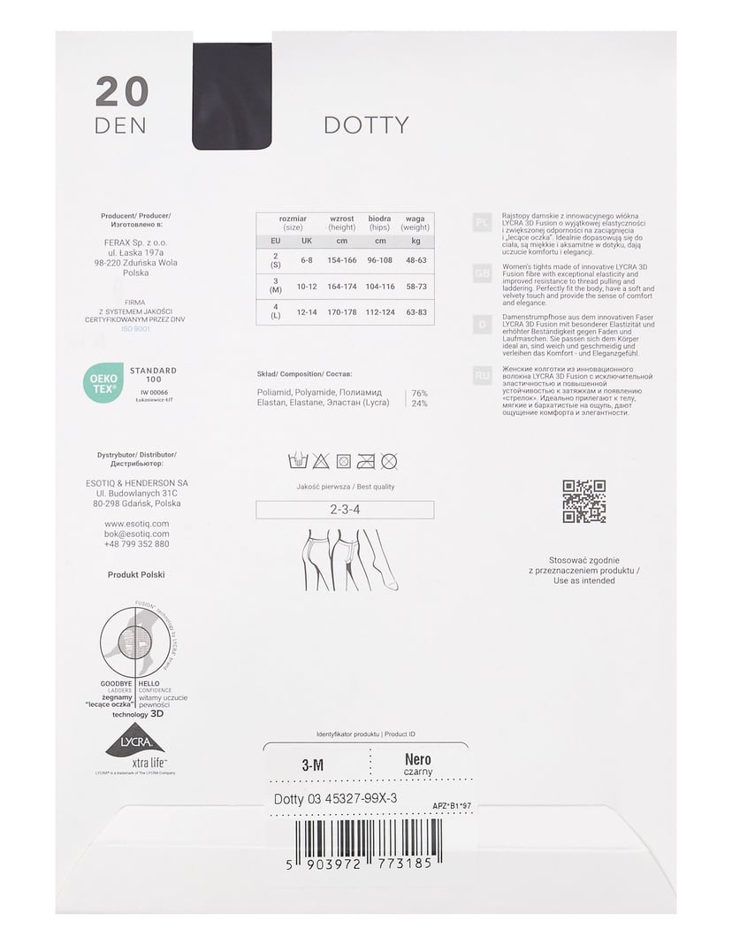 Rajstopy Joanna Krupa Dotty 20 DEN Black 3