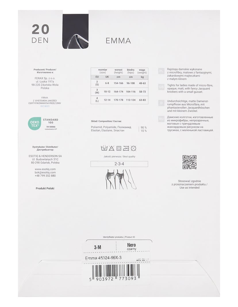 Rajstopy Joanna Krupa Emma 20 DEN Black 3