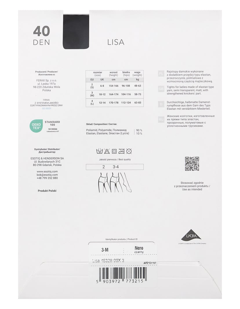 Rajstopy Joanna Krupa Lisa 40 DEN Black 3