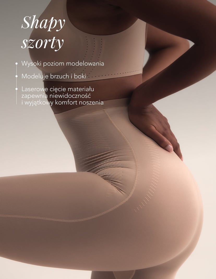 Shorts modelujące Shapy Beige 6