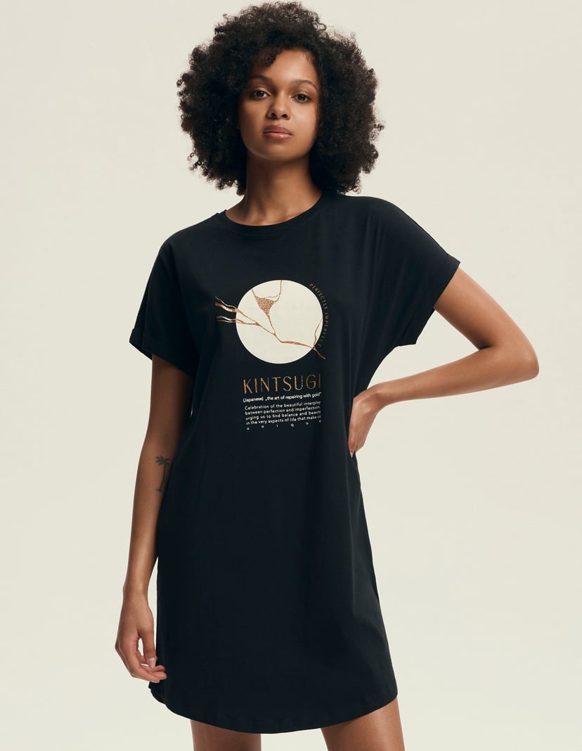 Koszula nocna Dairoku czarny 1