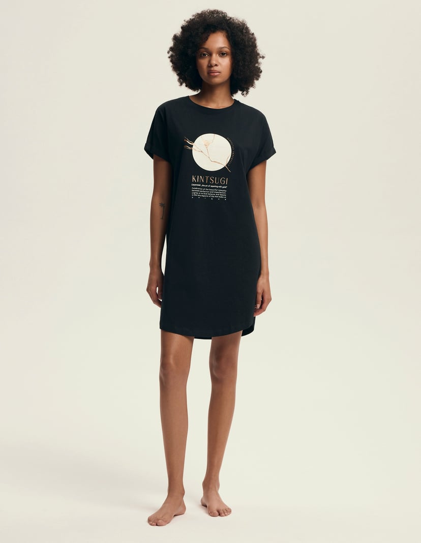 Koszula nocna Dairoku czarny 4