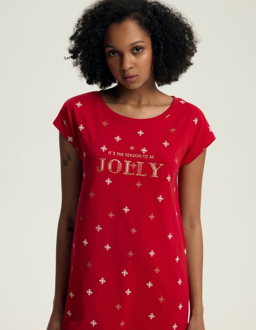 Koszula Nocna Dotie czerwony 1