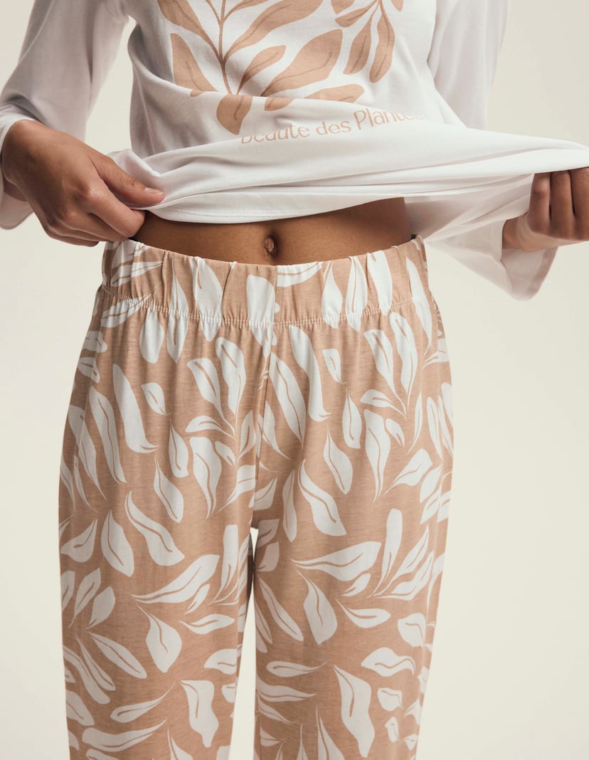 Piżama Dextra kremowy 3