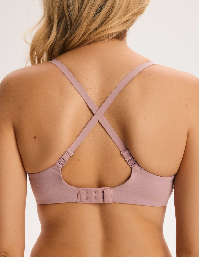 Cozy Pink Wireless Bra with Cross Straps pink 4