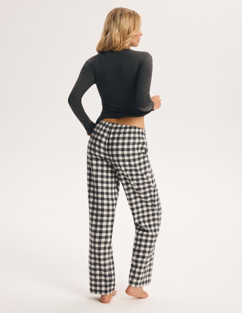 Soft Routine Plaid Pajama Pants Grey 3