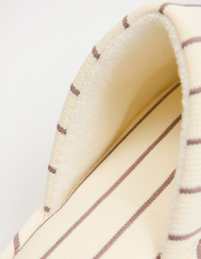 Candy Flip Striped Ribbed Knit Slippers Yellow 2