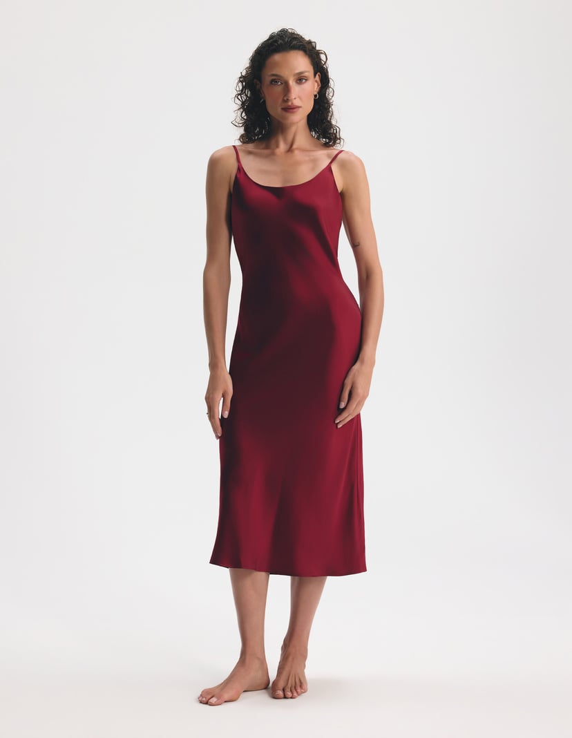 Silk Nightdress Nightdew Red 1