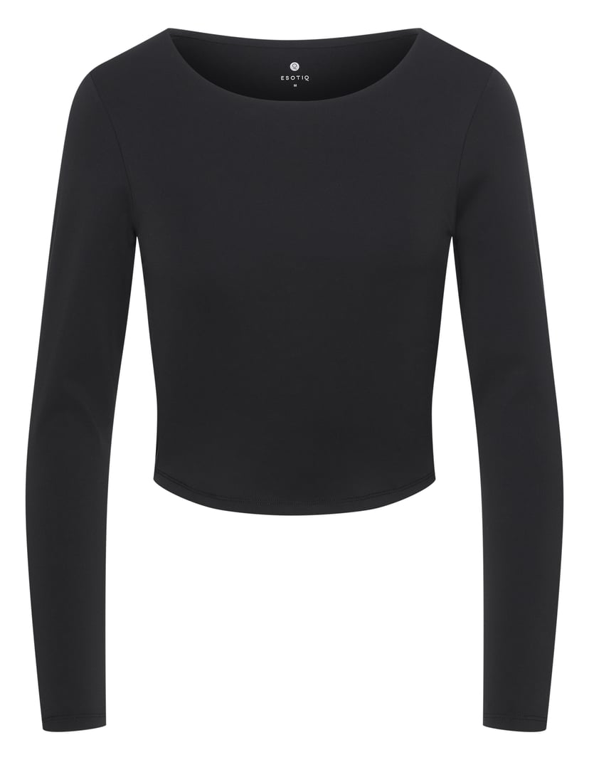 Bare Back Sports Top with Back Cutout Black 9