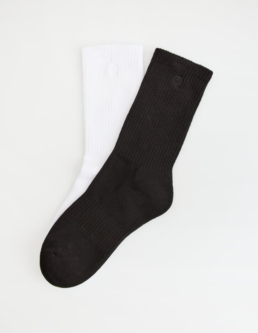 Two-Pack of ANKLE SQUAD Sports Socks with Antibacterial Properties Black 1