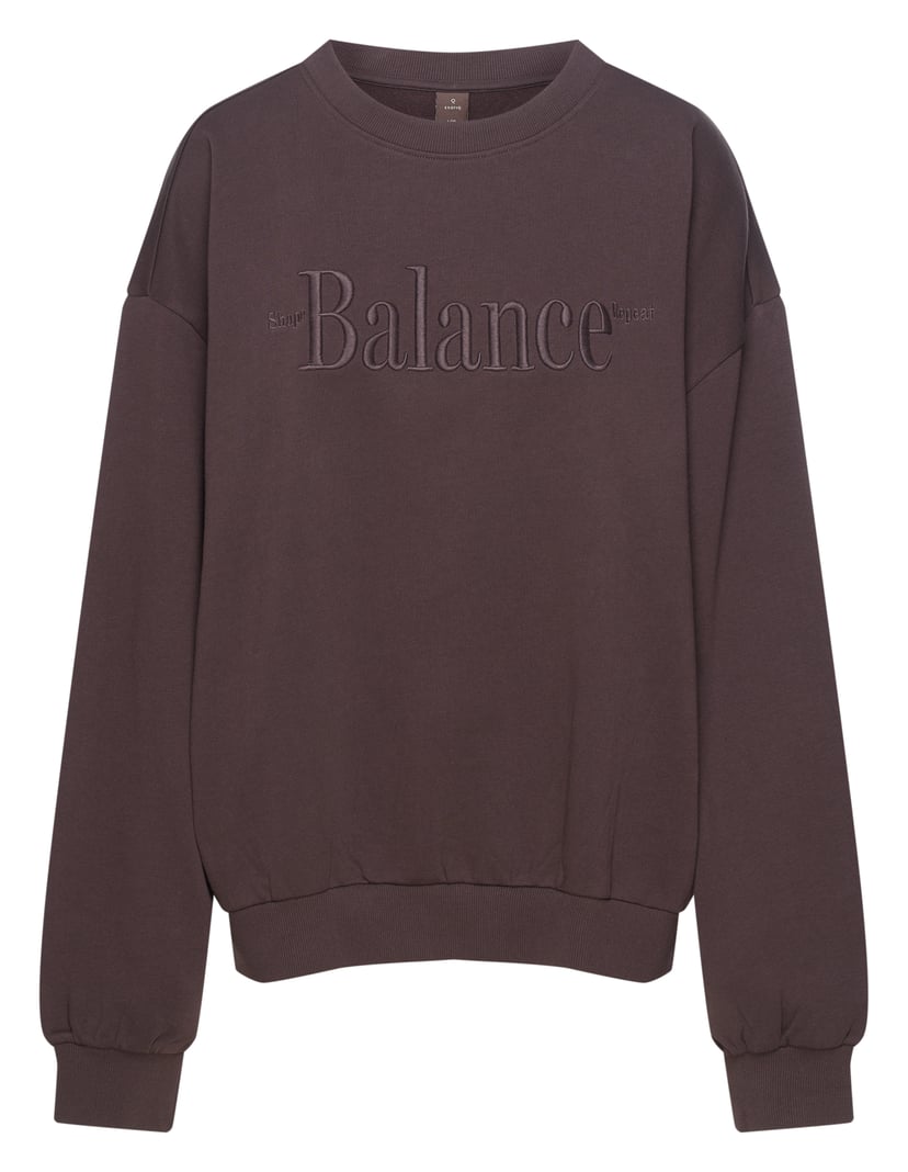 Oversize Sweatshirt COFORT MODE with Decorative Inscription brown 11