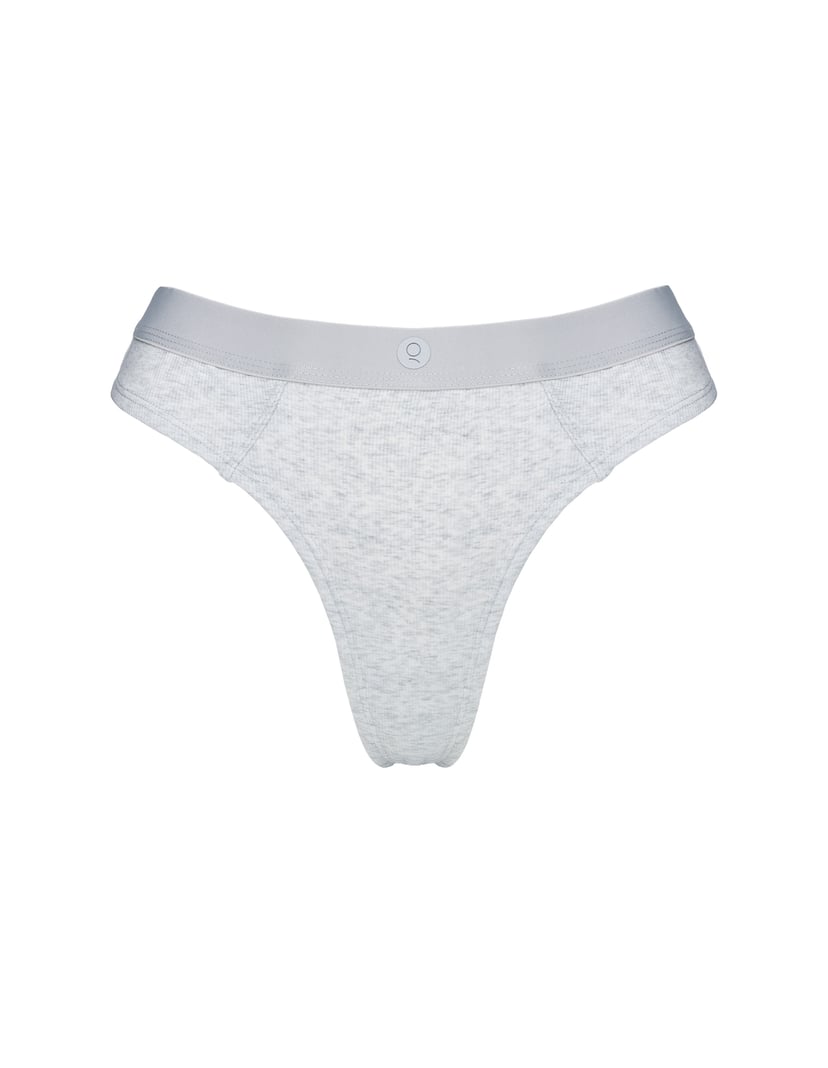 Hold Tight Thongs with Decorative Elastic Grey 1