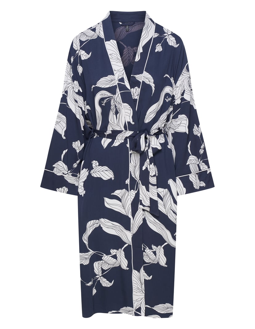 Shadow Robe with Floral Print navy 6