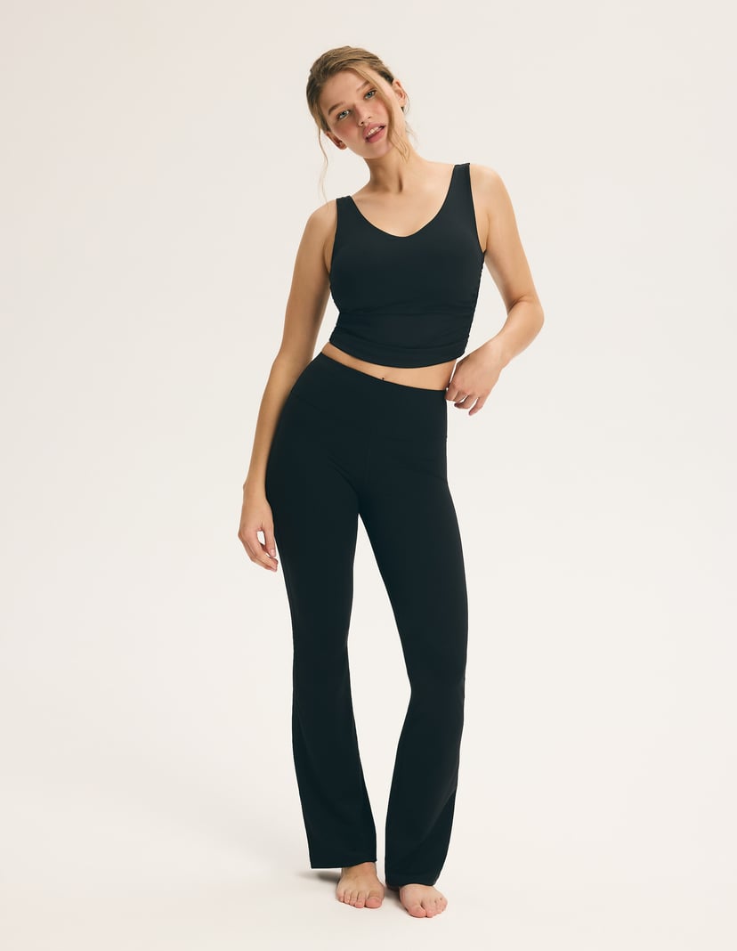 High-Waisted Flare Sport Leggings KICK IT Black 2