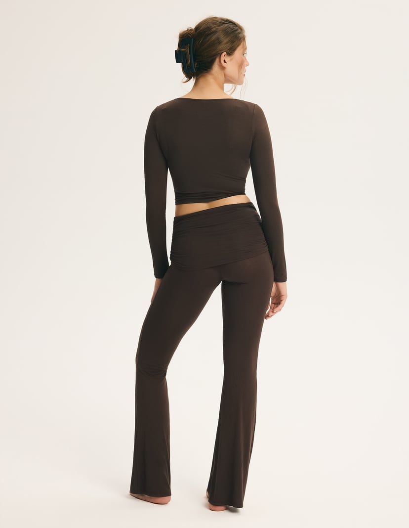Flare Leggings STRETCH OUT brown 5