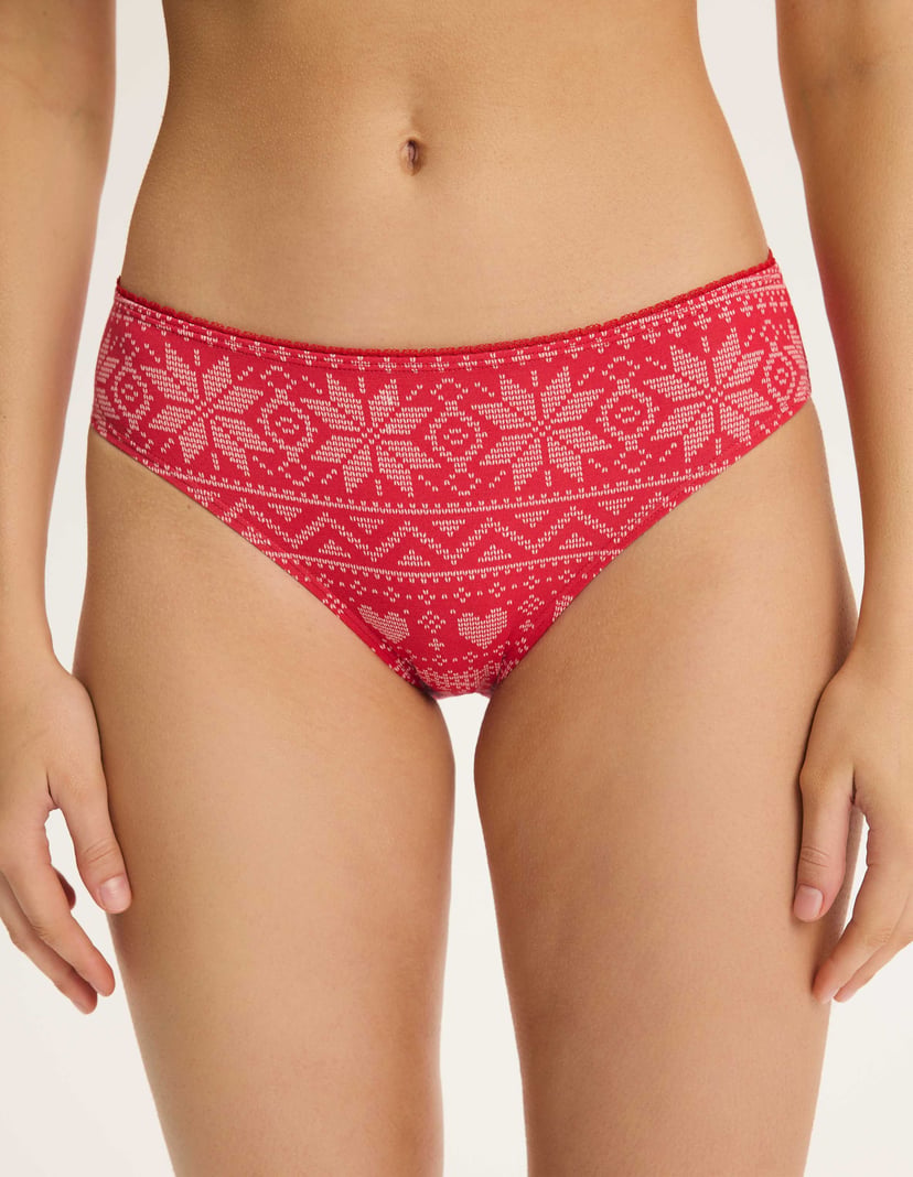 Hygge Moments Panties in a Two-Pack with Cotton and Festive Detail Multi 6