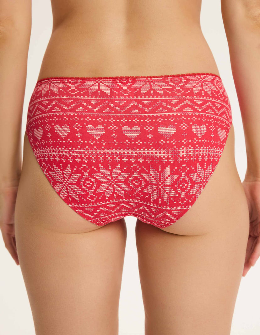 Hygge Moments Panties in a Two-Pack with Cotton and Festive Detail Multi 7
