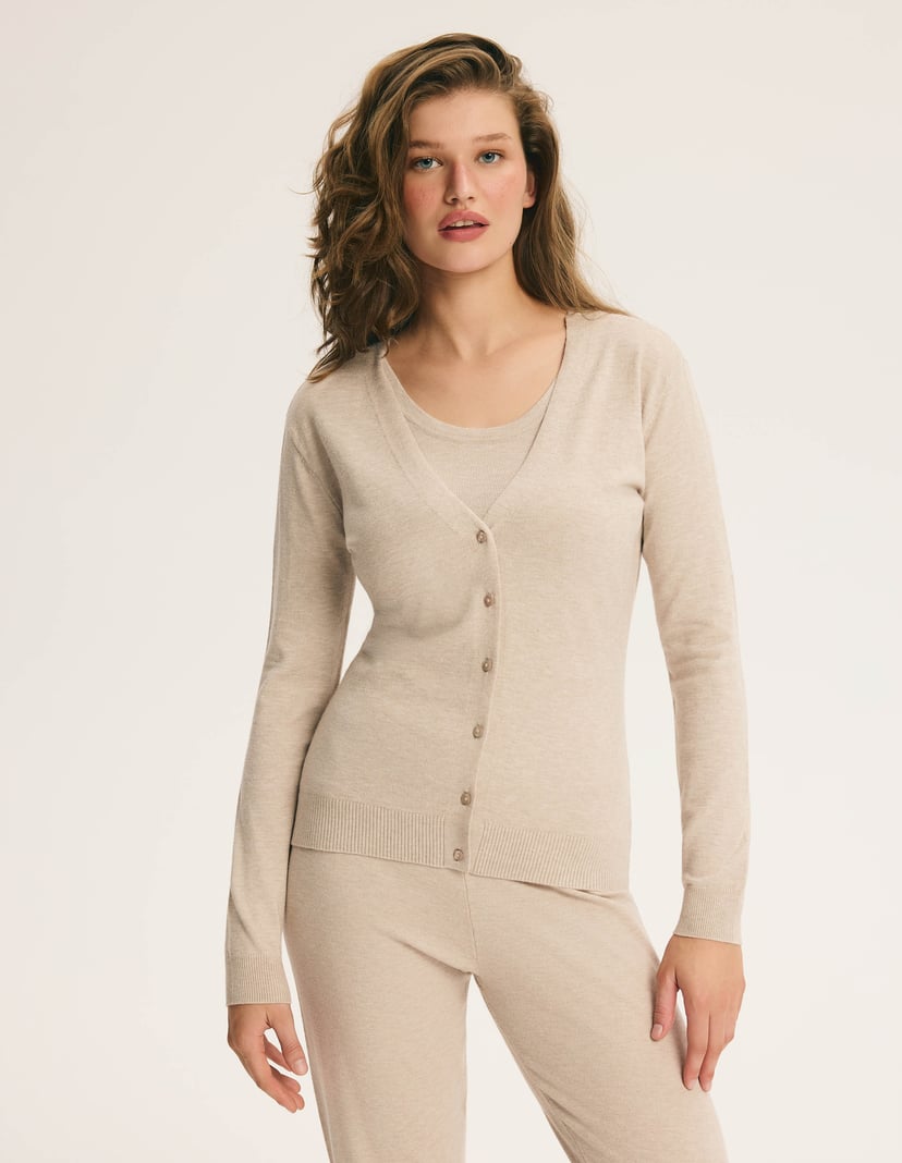 Three-Piece MISTY Set with Soft Viscose Knit Beige 7