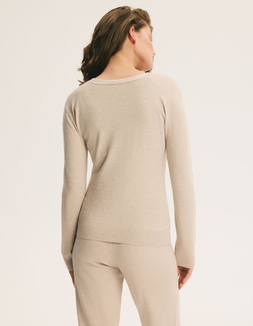 Three-Piece MISTY Set with Soft Viscose Knit Beige 9