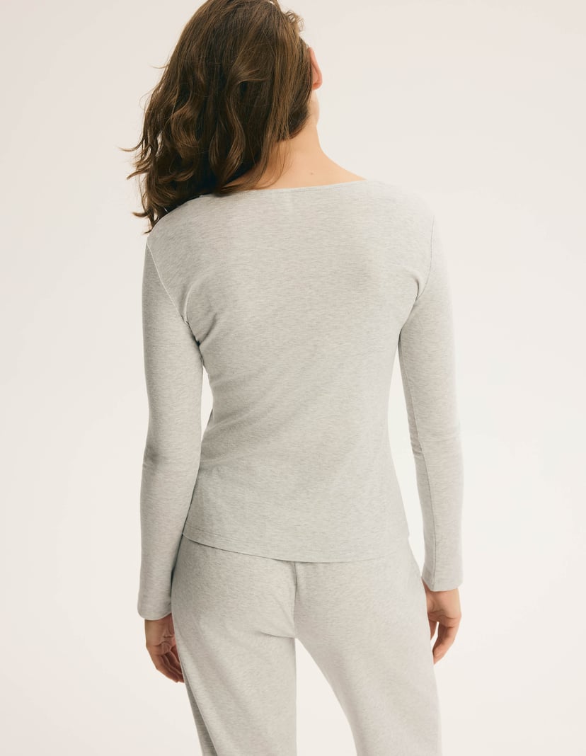 Long Pajamas CRIMSON Premium with Lyocell and Wool Grey 5