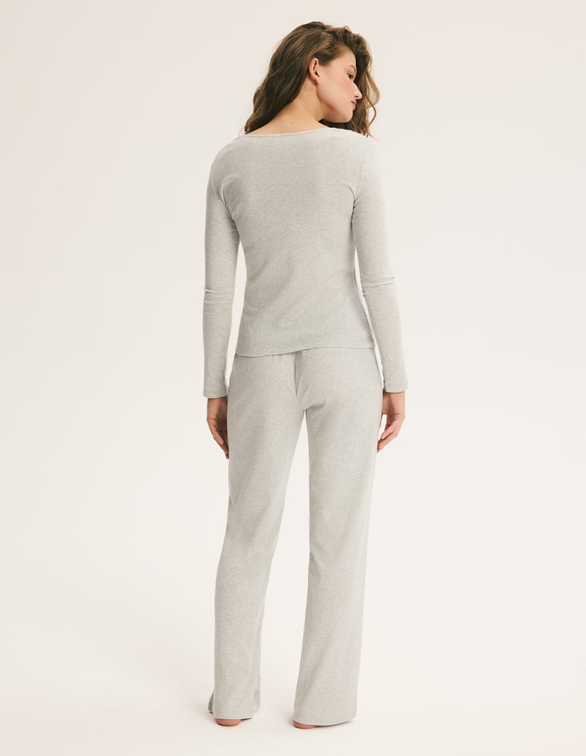 Long Pajamas CRIMSON Premium with Lyocell and Wool Grey 6