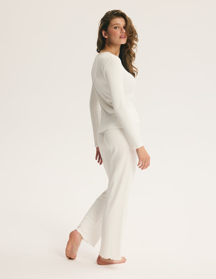 Long Pajamas DAY&NIGHT with Modal and Cotton cream 7