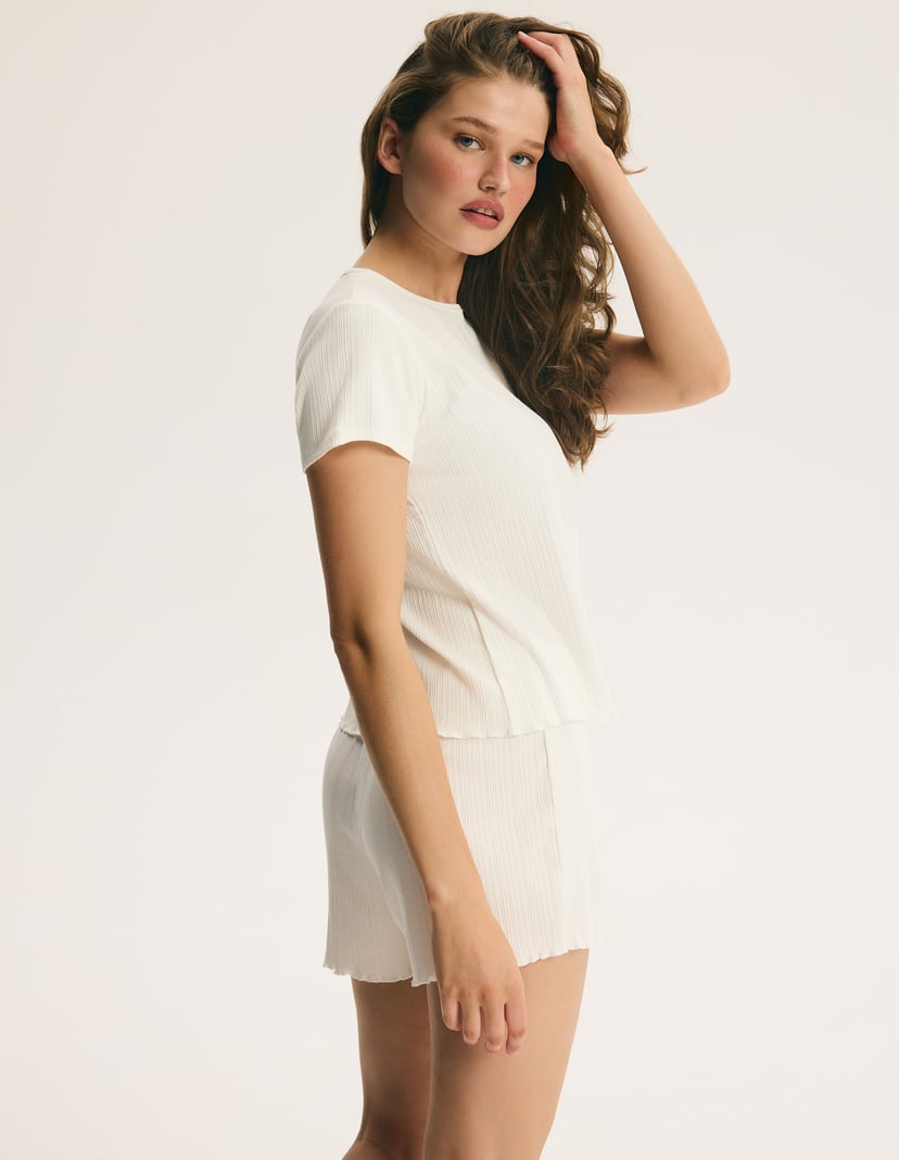 Short Pajamas PEARL White 7