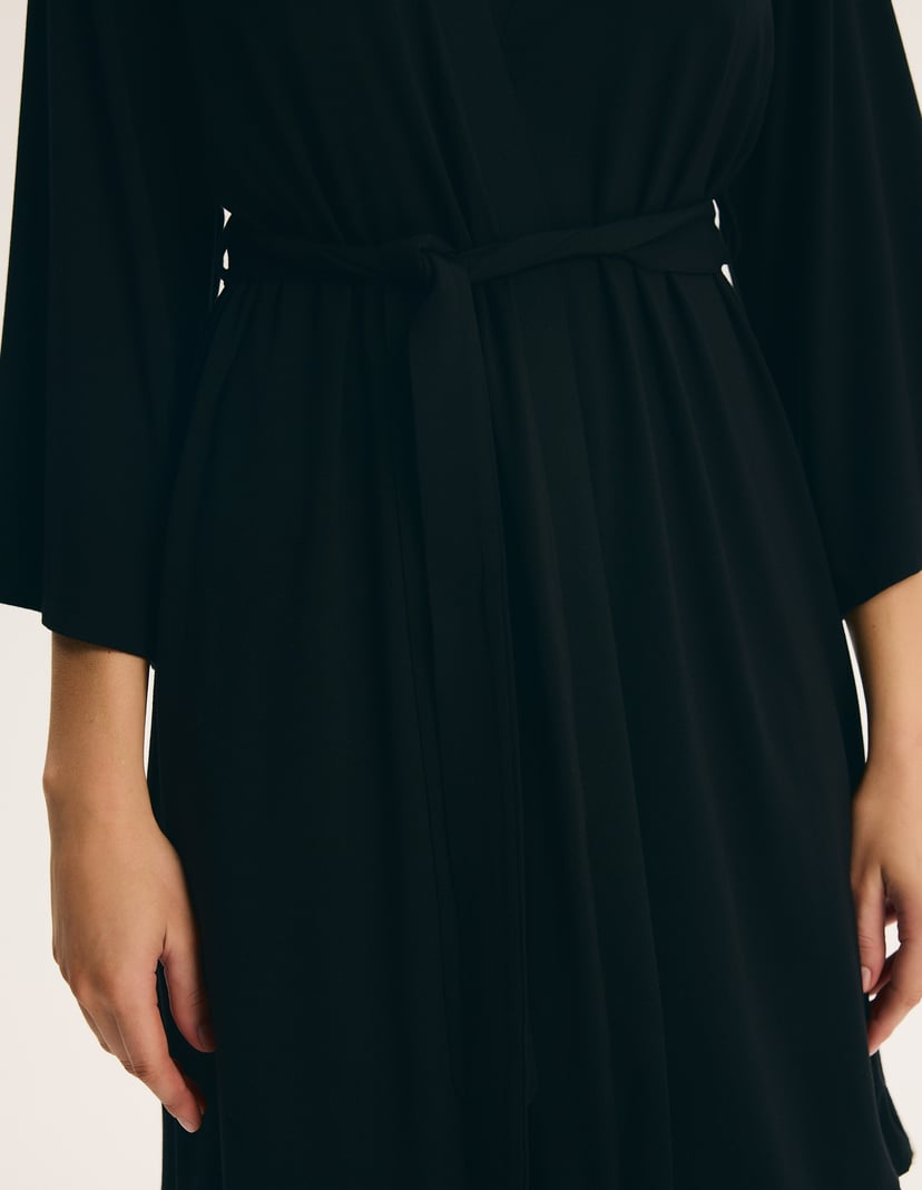 Softnoir Bathrobe Black 4