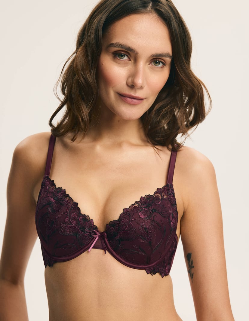 Push-Up Bra MELODIE maroon 2