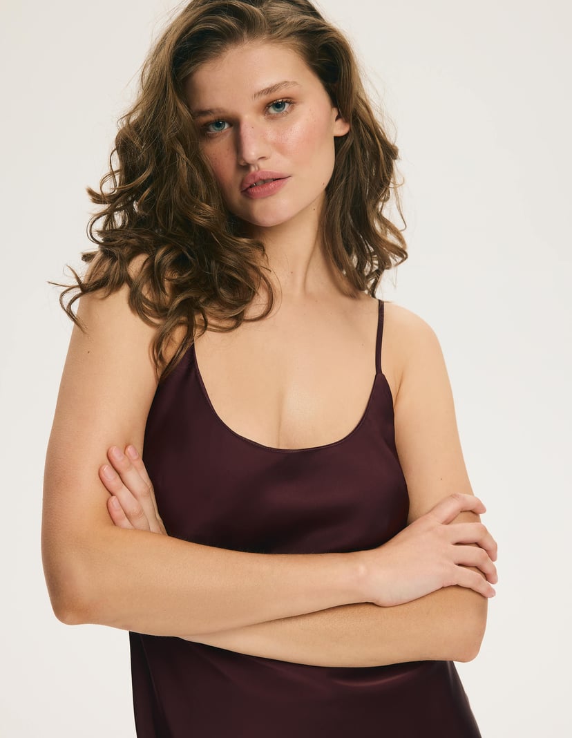 Nightgown Stella maroon 3