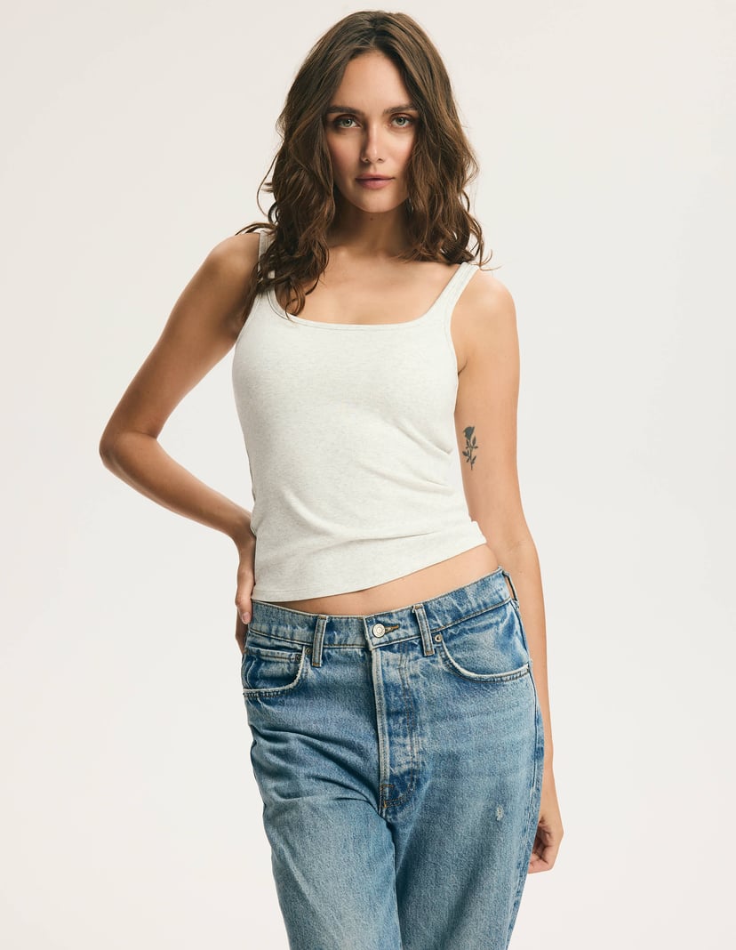 Cool Down Tank Top with Built-In Bra Grey 8
