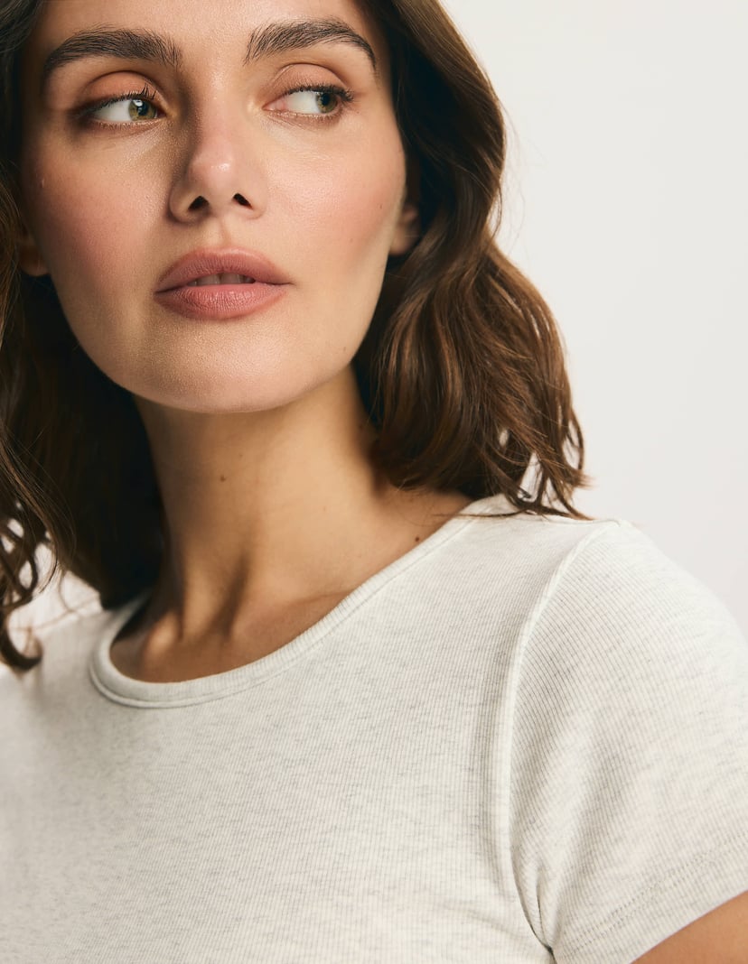 Off Duty T-Shirt with Built-In Bra Grey 4