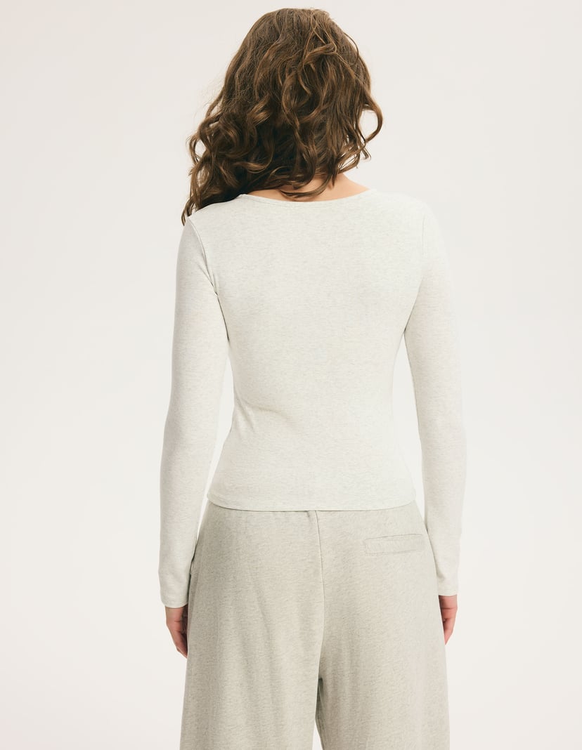 Rest Day T-Shirt with Built-In Bra Grey 4