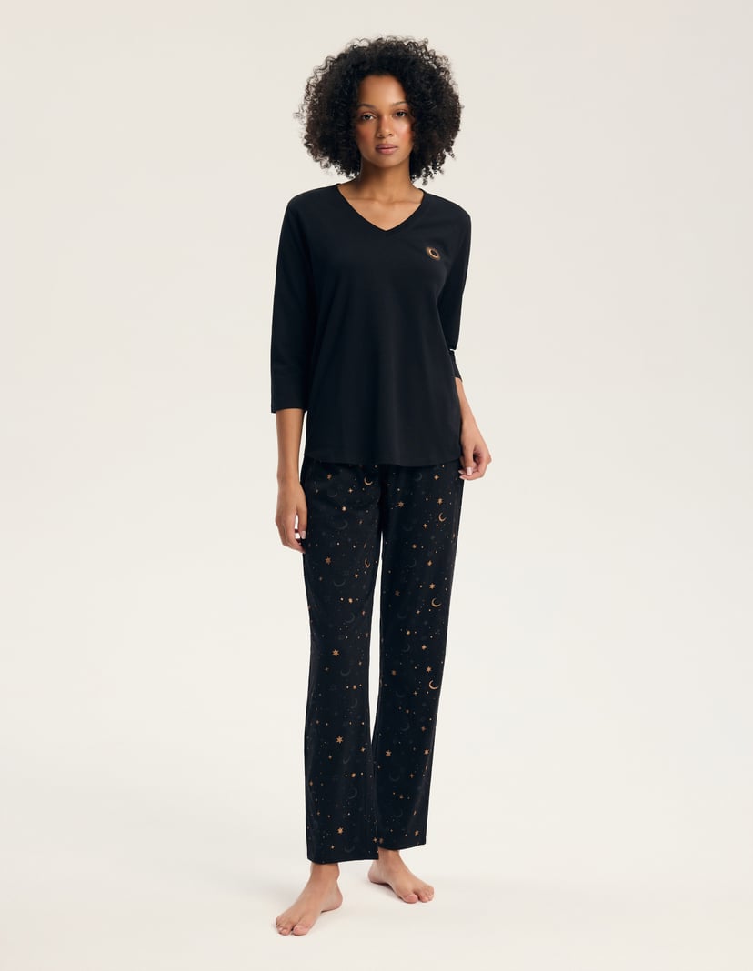 Long Pajamas GILLY Black 1