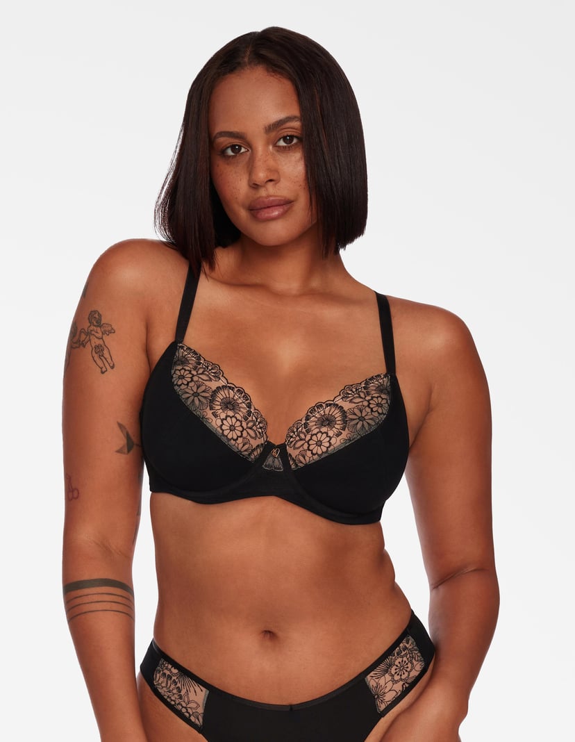Semi-padded bra Tamana Black 2