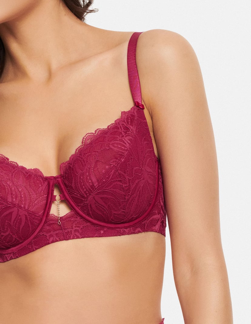 Halb-Gepolsterter BH Alloure Rotwein 3