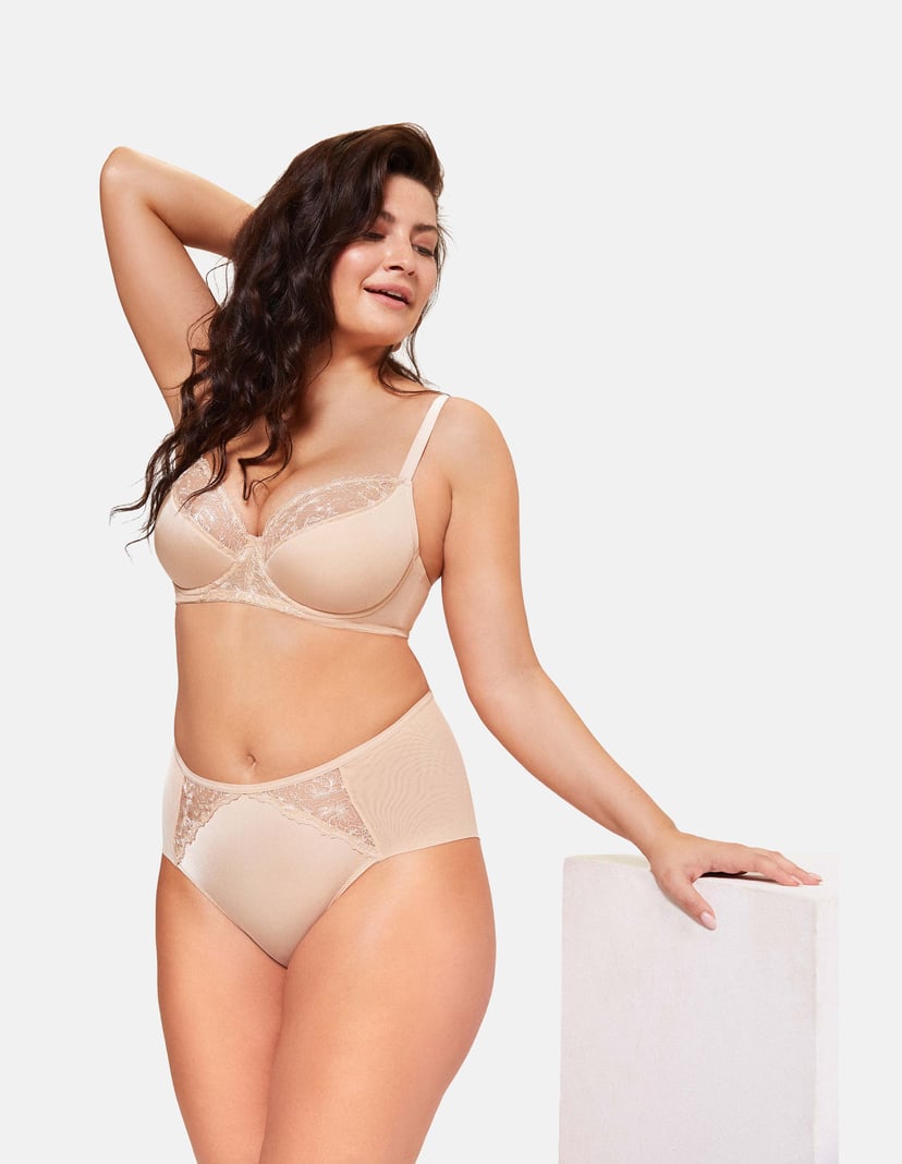 Halb-Gepolsterter BH Femme Beige 5