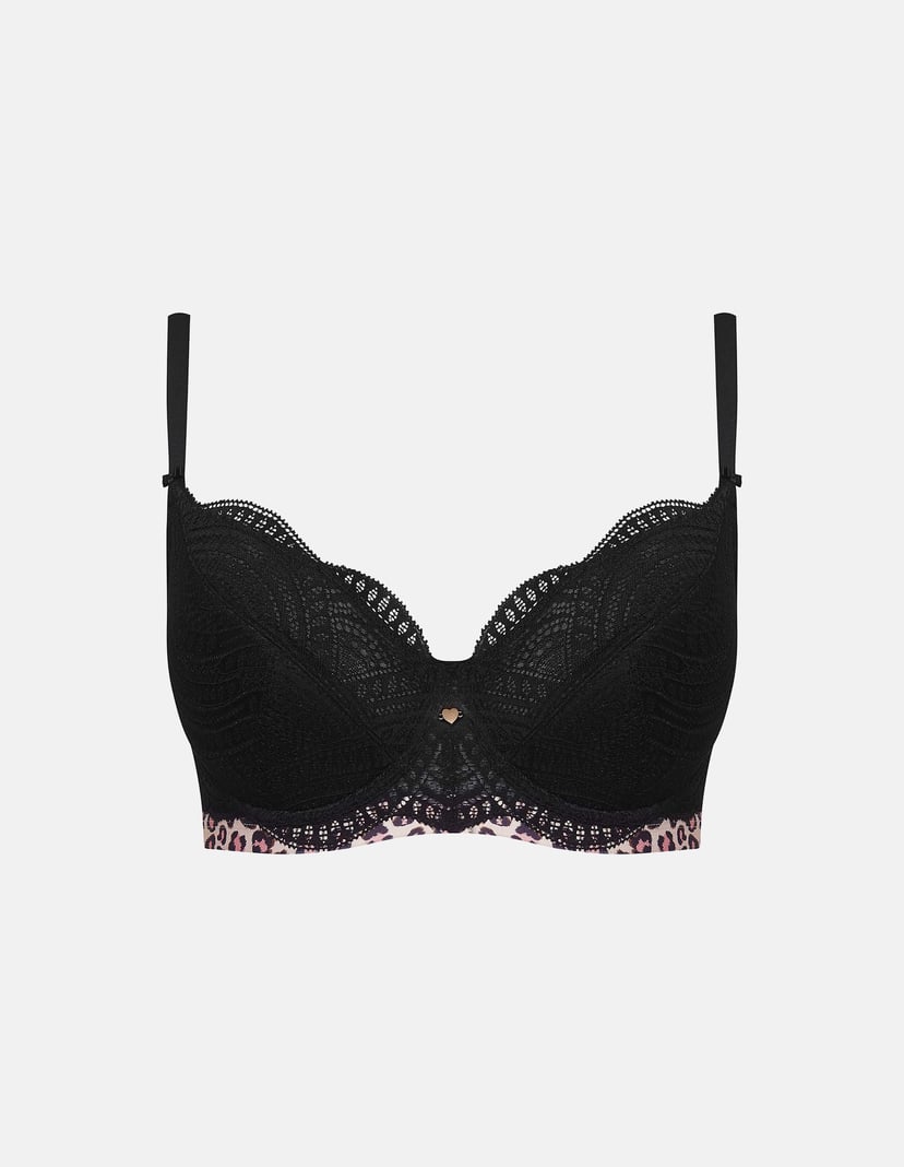 Halb-Gepolsterter BH Rebellious Schwarz 6