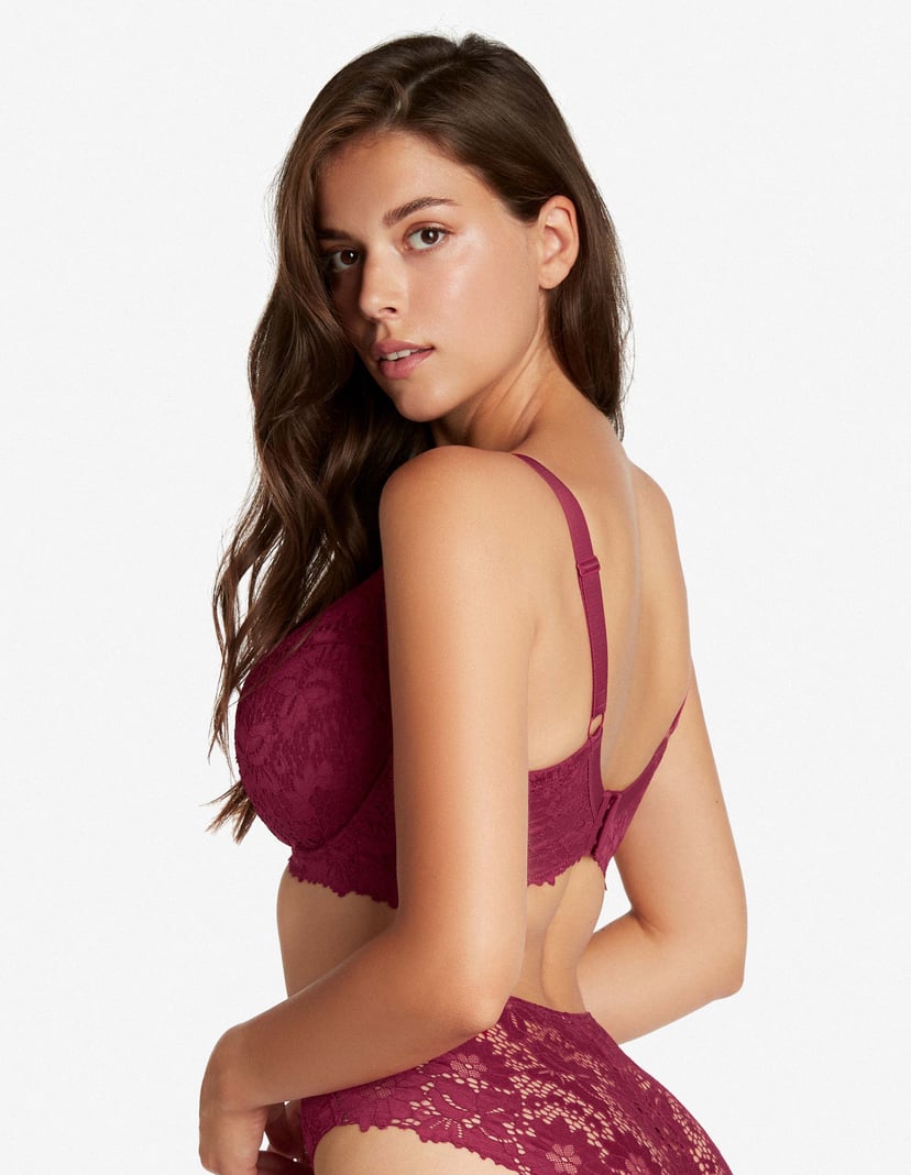 Padded bra Lollipop maroon 2